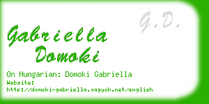 gabriella domoki business card